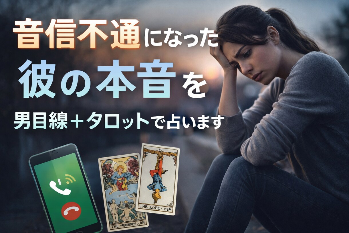 音信不通の理由を男性心理＋タロットで読み解きます 音信不通の理由を男性心理＋タロットで読み解きます イメージ1