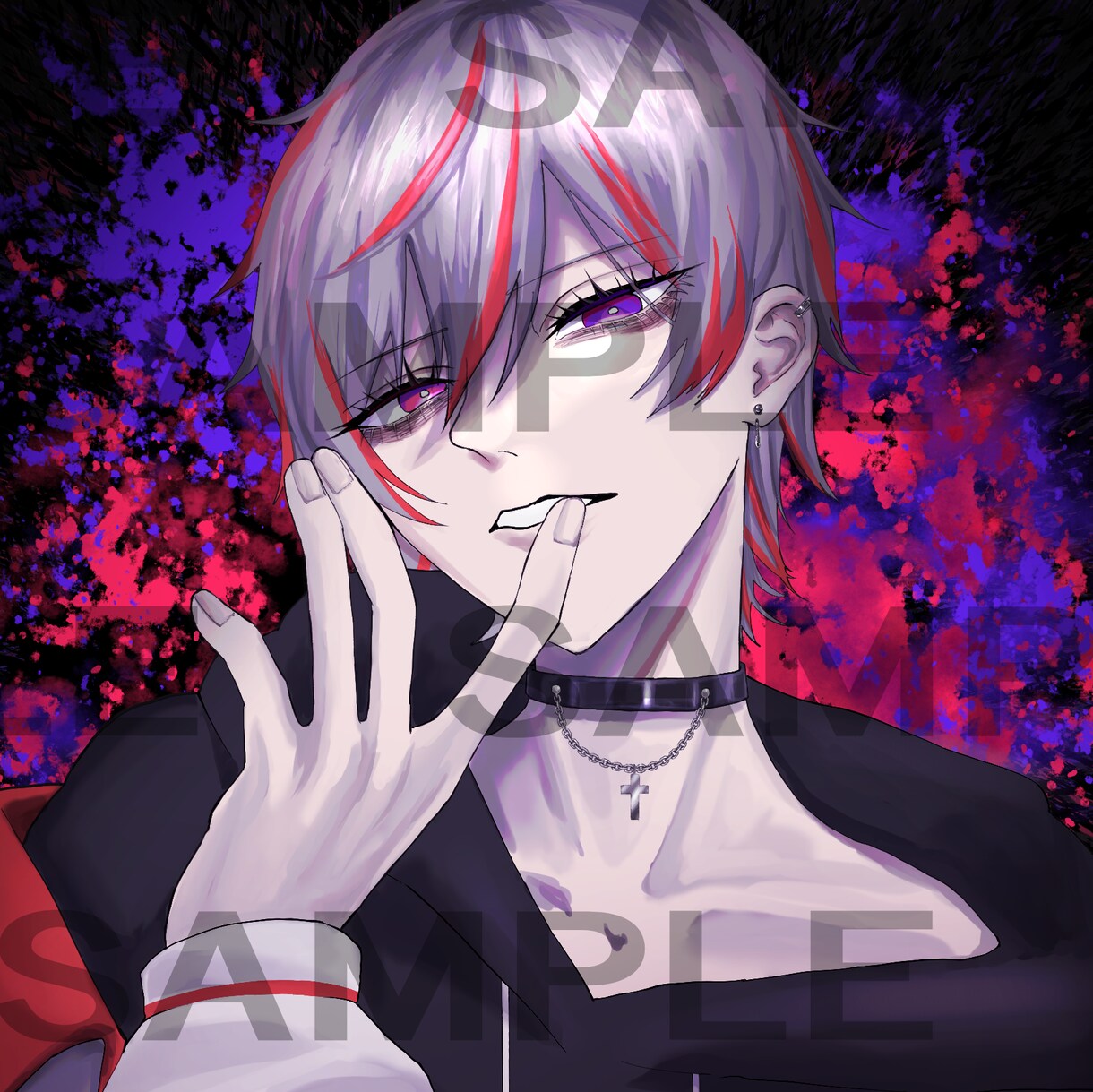 サムネ、立ち絵、夢絵等1枚絵お描きします 歌い手VTuber配信者実績あり かっこいい絵お描きします イメージ5