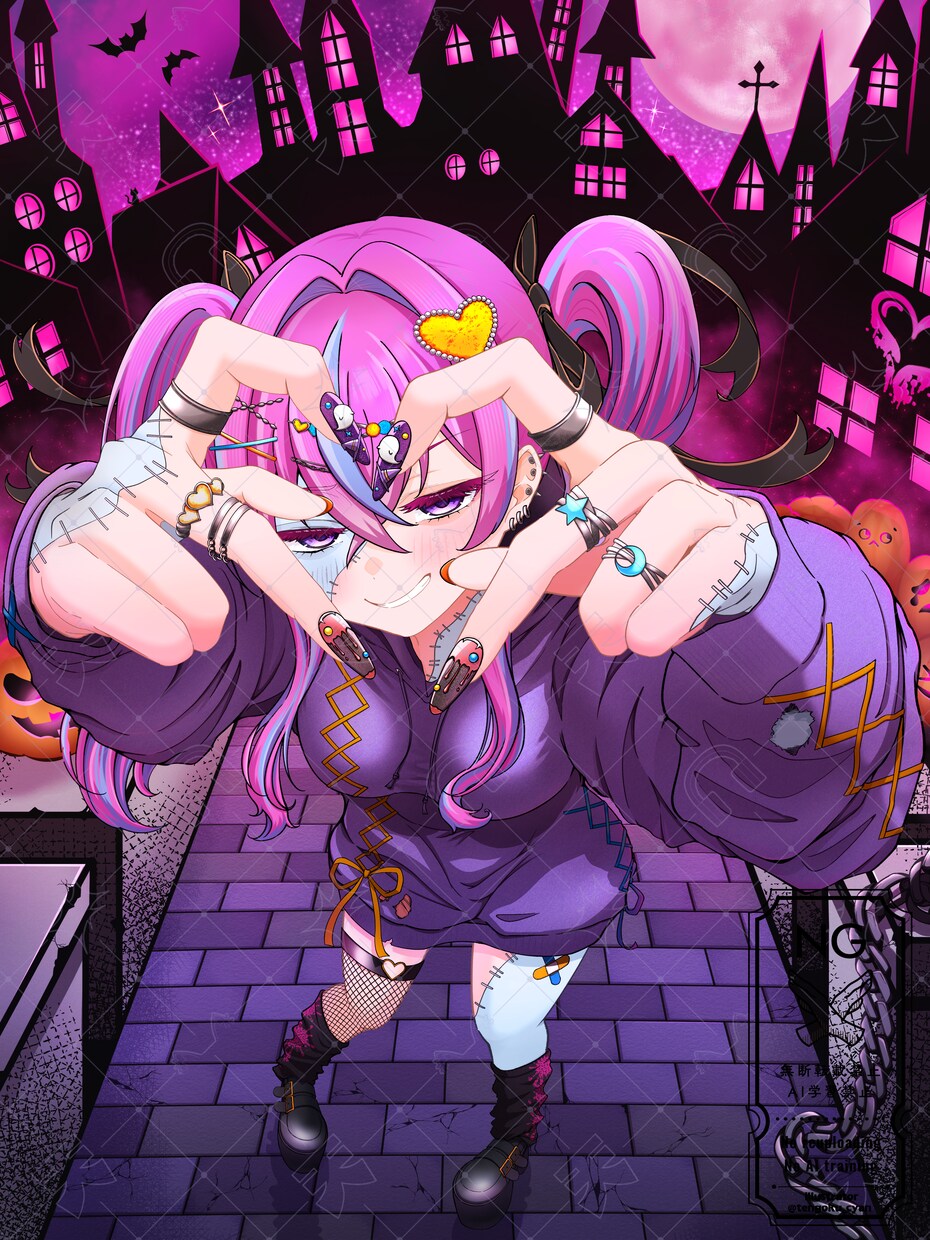 商用利用可！量産一枚絵【ハロウィン】を描きます ライバー活動をお手伝い！サムネ/パネル開け/おはV/アイコン イメージ7