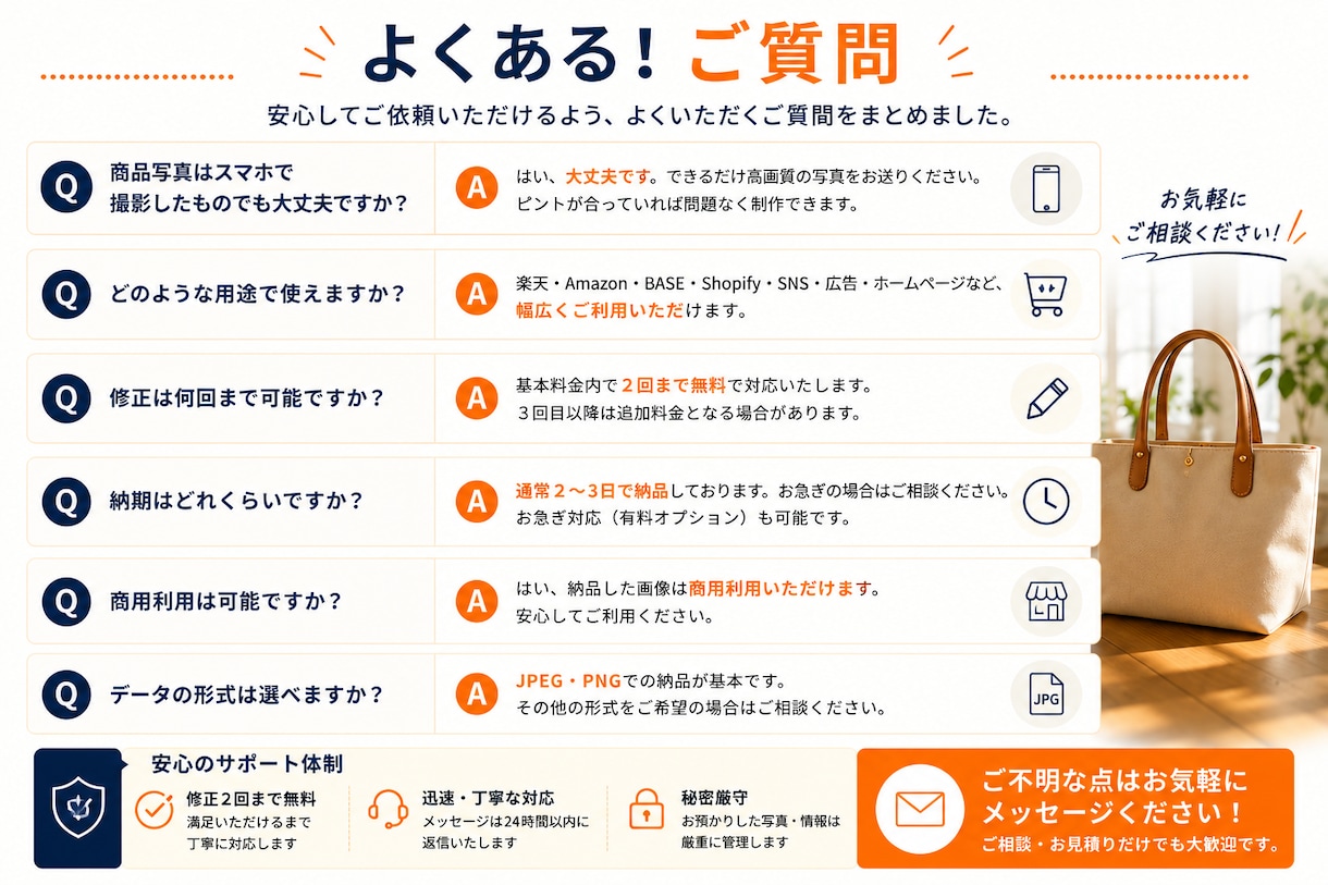 ECで目を引く商品画像を制作しますます 白背景の商品写真を広告レベルへ。 イメージ5