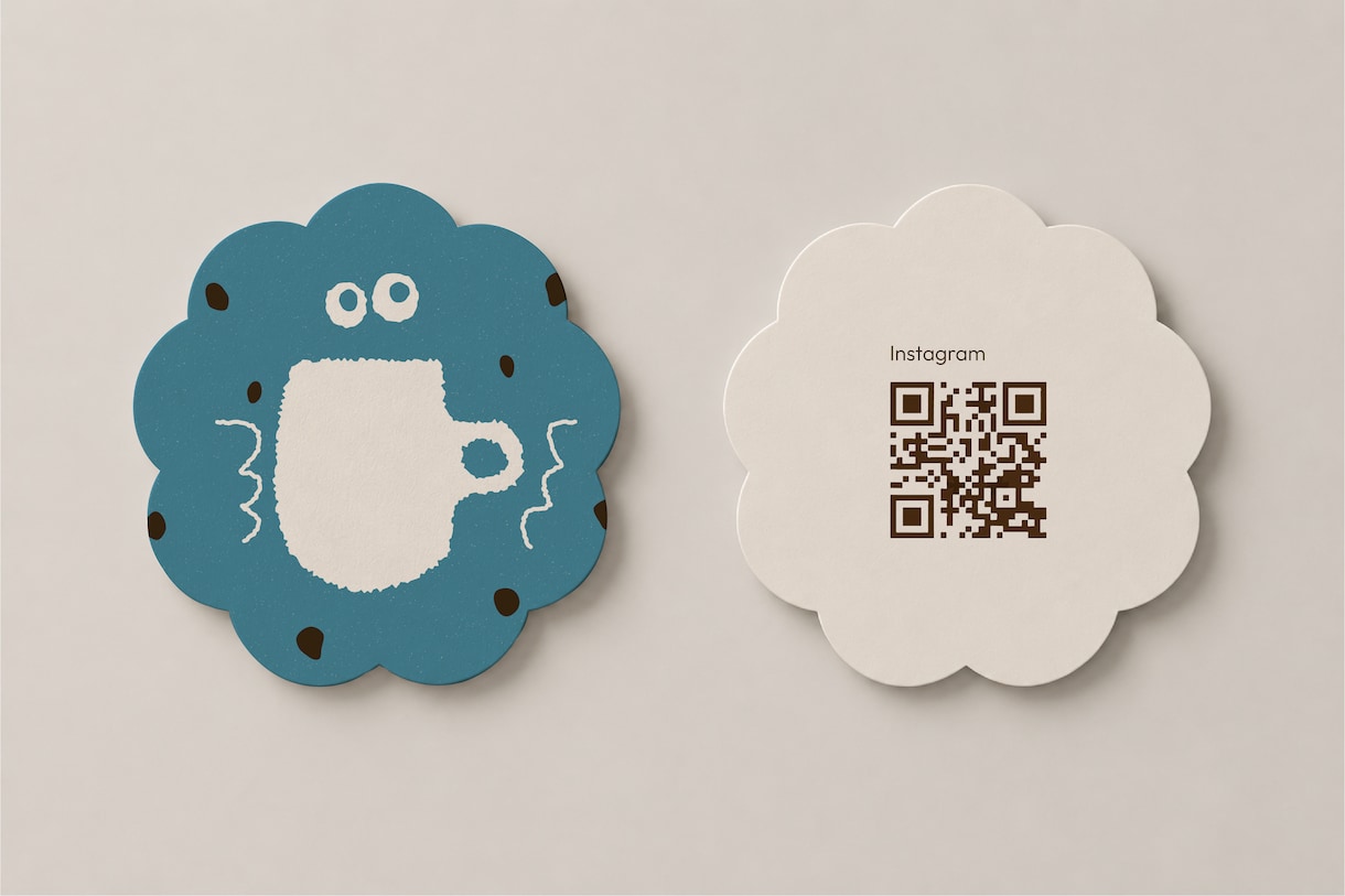 イラストを使用した名刺やショップカード制作します ステッカーみたいに、 つい持ち歩きたくなるデザイン イメージ1