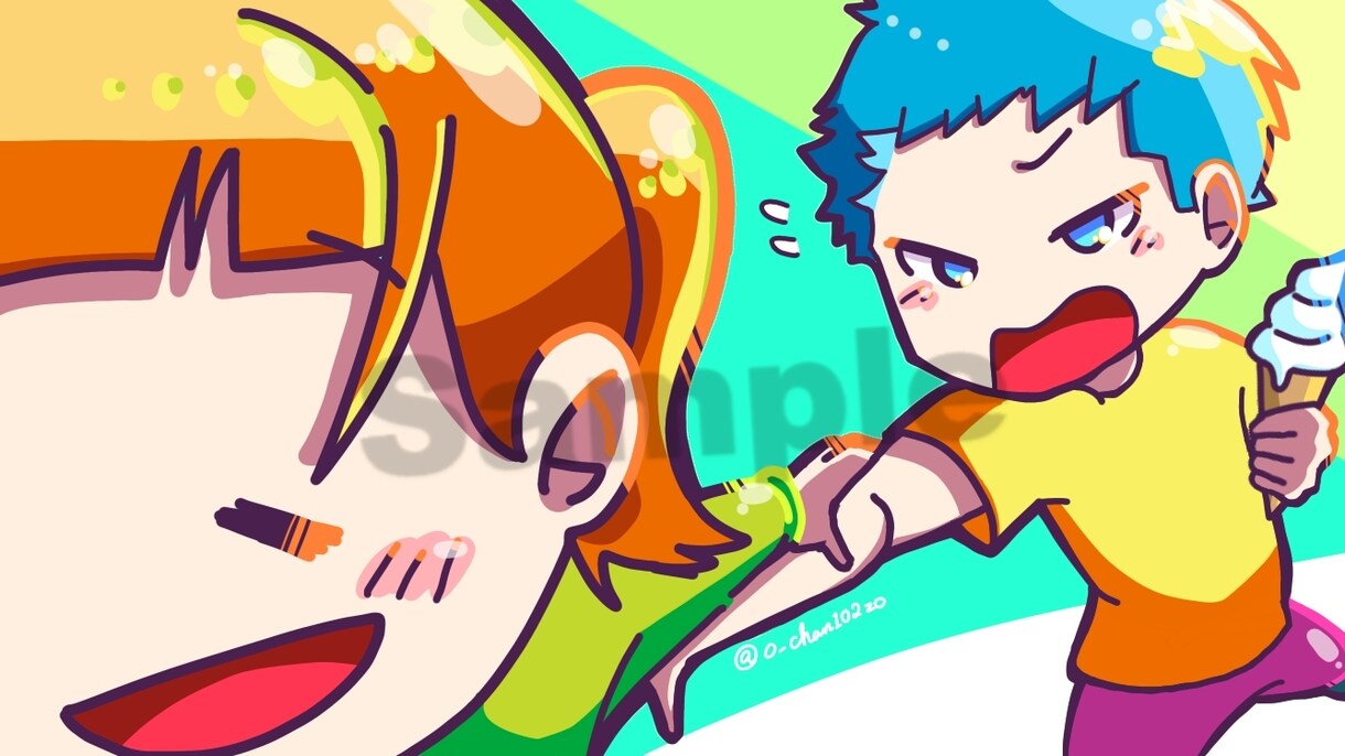 明るくてポップなアイコンを低コストでお描きします ☆最短1日！！迅速に制作致します！☆ イメージ3
