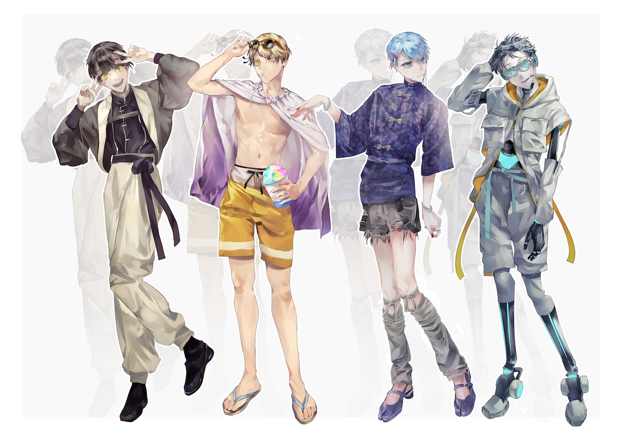 立ち絵制作、キャラクターデザイン承ります TRPG等に使えるキャラクターイラストご依頼ください イメージ4