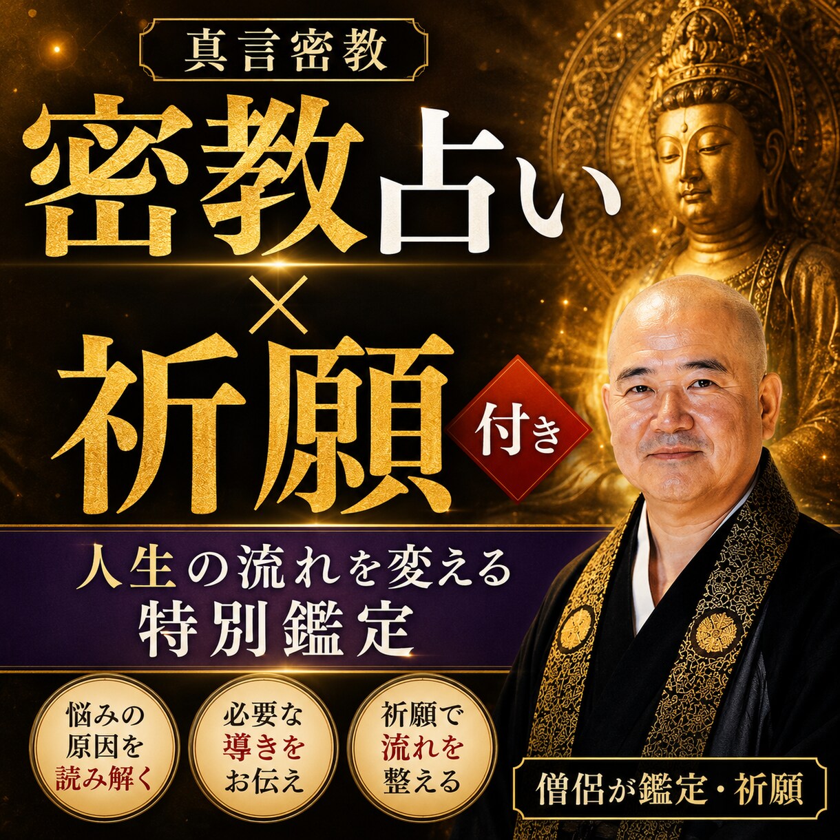 本格祈願付き｜人生を変える密教鑑定します その悩みは偶然ではありません 祈願で流れを変えます イメージ1