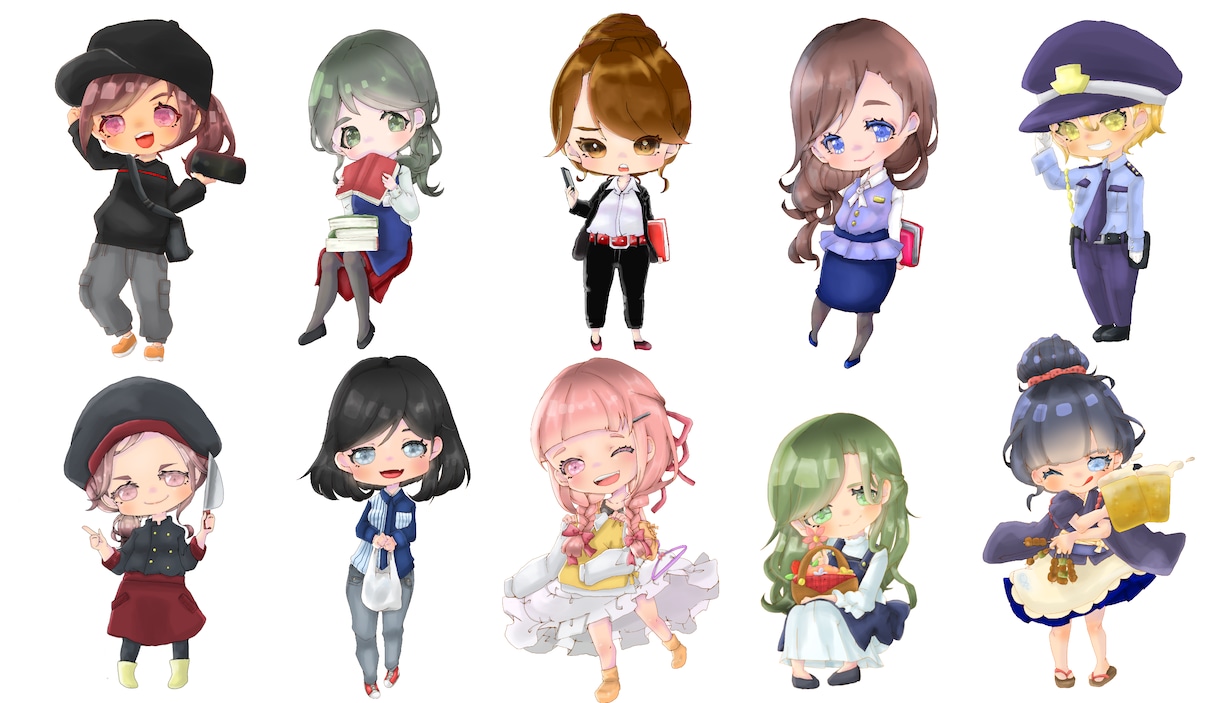 可愛いミニキャラ描きます あなたの希望に添った可愛いミニキャラいかがですか？ イメージ2