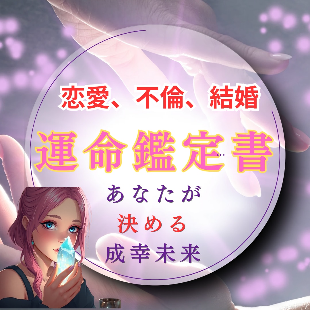 恋愛 結婚 不倫 あなた専用の運命の鑑定書きます 誰にも言えない悩み、ひとりで抱えていませんか？ イメージ1