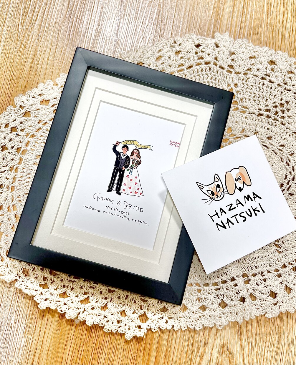 結婚式や記念日の思い出をお写真を元に描きます 思い出をオリジナルイラストに♪♪インテリアにもギフトにも！ イメージ3