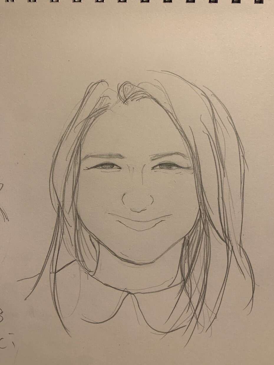 お試し価格★写真から水彩デッサンで似顔絵を描きます 結婚式やプレゼント、家族の記念に。 イメージ6