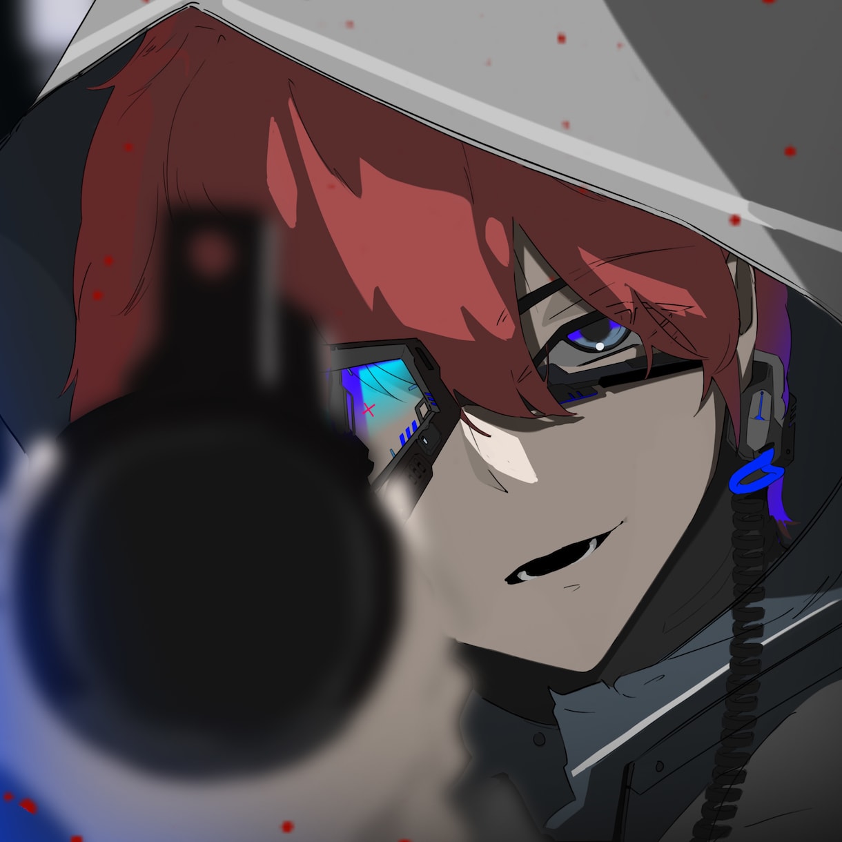 サイバーチックでメカチックなキャラクターを描きます 体の一部が機械やサイバーチックな装備を持ったイラストアイコン イメージ6