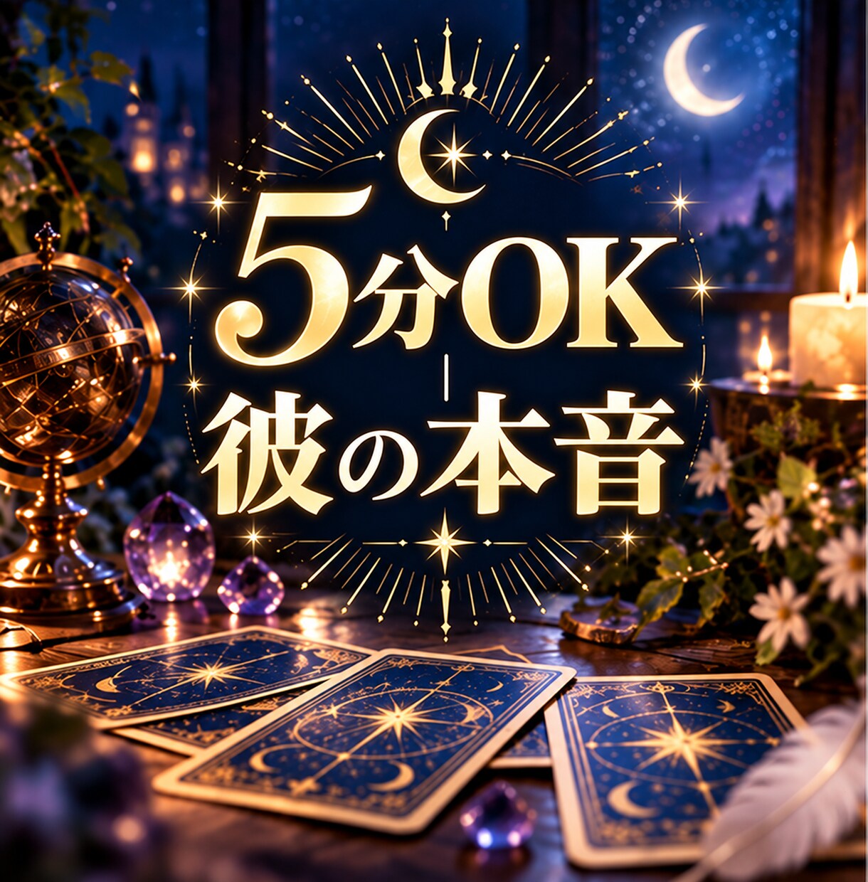5分OK｜連絡すべきか迷う夜の本音を読みます 迷いが一つなら5分で。彼の本音と今夜の一手をお伝えします イメージ3