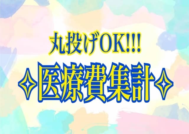 医療費集計致します 1年分の医療費をまとめて集計いたします!! イメージ1