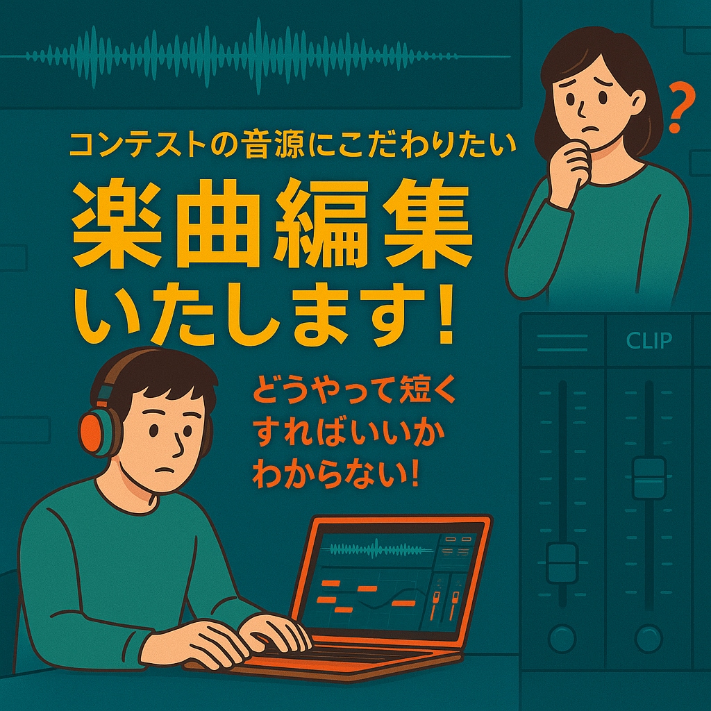 編集実績100件以上！プロの耳で仕上げます あなたに必要な楽曲をよりイメージ通りに！丁寧に編集します！ イメージ1