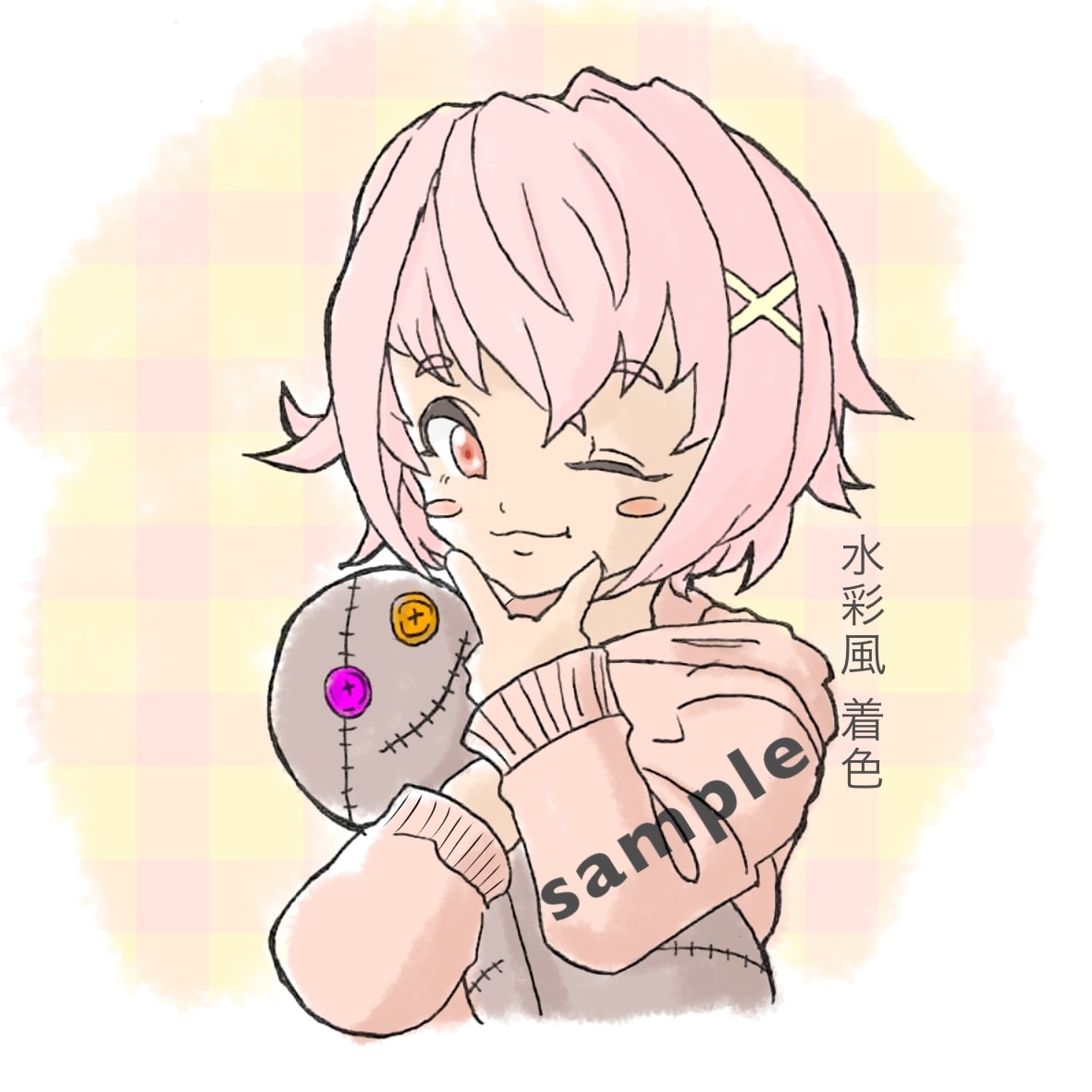 3～5頭身くらいのアイコン用イラスト描きます “修行中キャンペーン”実施中！(6月末まで) イメージ6