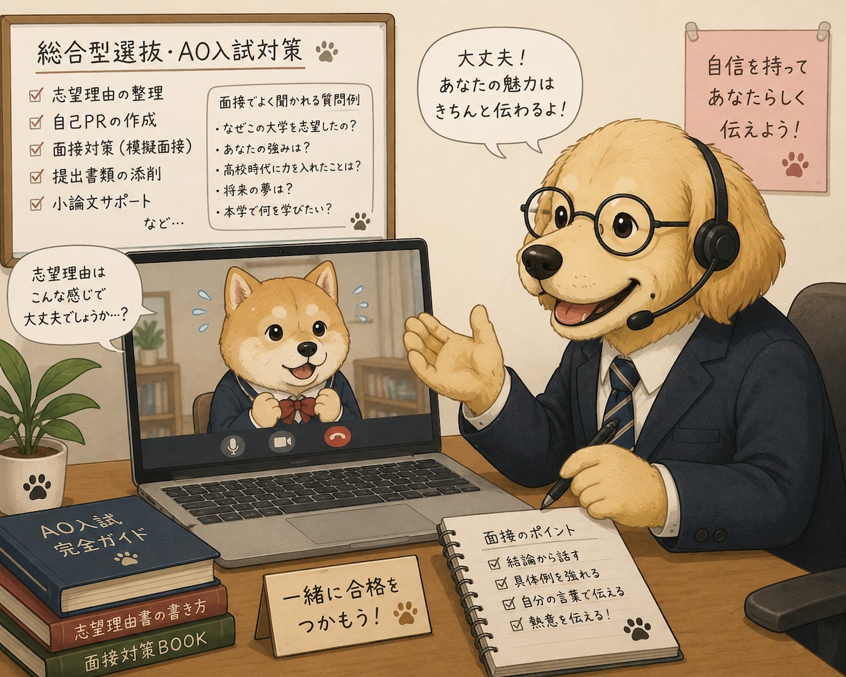 AO入試･総合型入試の相談･対策をします AO入試合格経験のある現役大学生が受験を全力サポート！ イメージ1