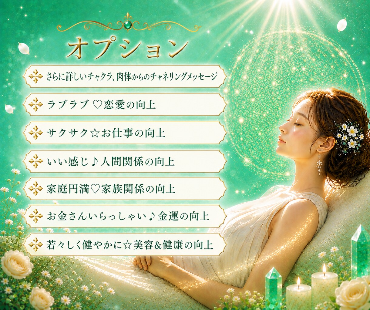 ヒーリング☆無料特典付 蘇り復活のお手伝いします お疲れなあなたの肉体・感情・過去・現在・未来に浸透☆鑑定書付 イメージ6