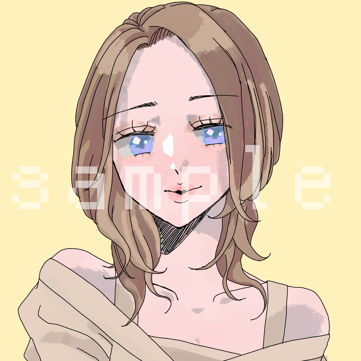 SNS等アイコン用イラスト描きます 胸上までの人物イラストお描きします！アイコン等に！ イメージ2