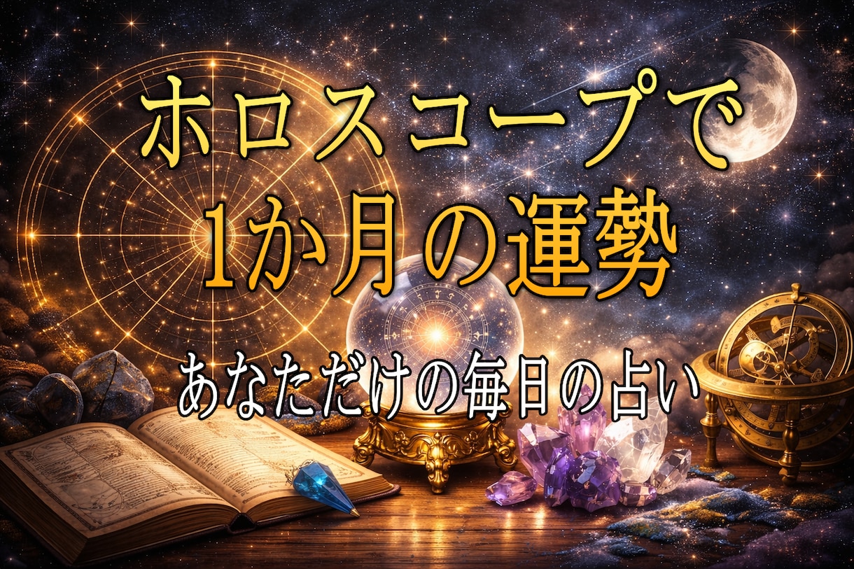 アナタ専用運勢カレンダー｜1ヶ月分の毎日をみます ホロスコープで、全体の流れと毎日の運勢を個別鑑定 イメージ1