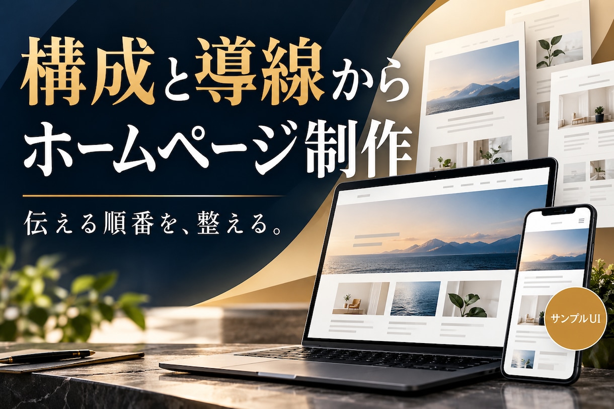 構成と導線からホームページを設計・制作します 伝える順番と相談への入口を整理してからデザイン イメージ1