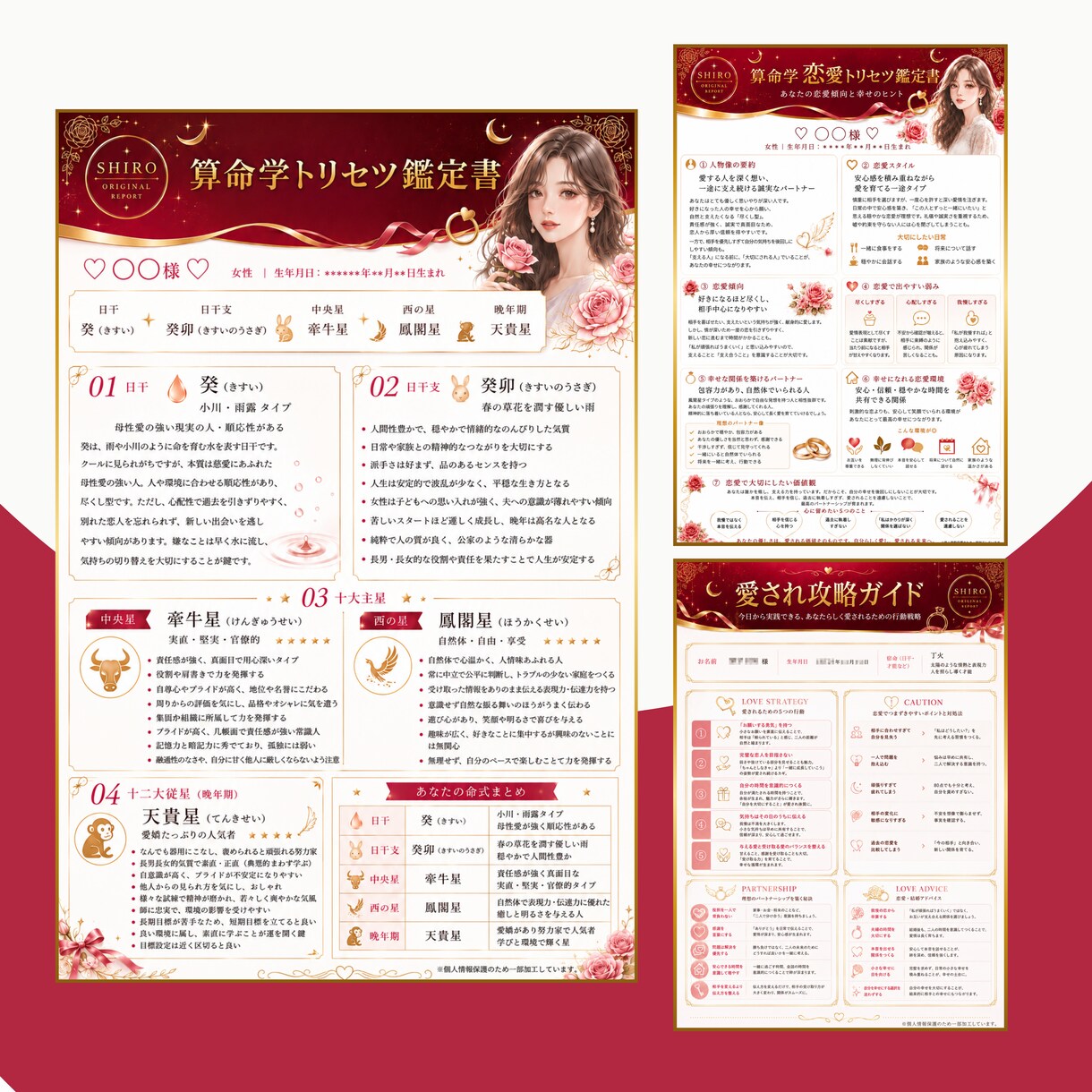 算命学で一生使える恋愛トリセツ鑑定書を作ります 【最低7000文字】恋愛傾向から愛され方まで丁寧に解説します イメージ5