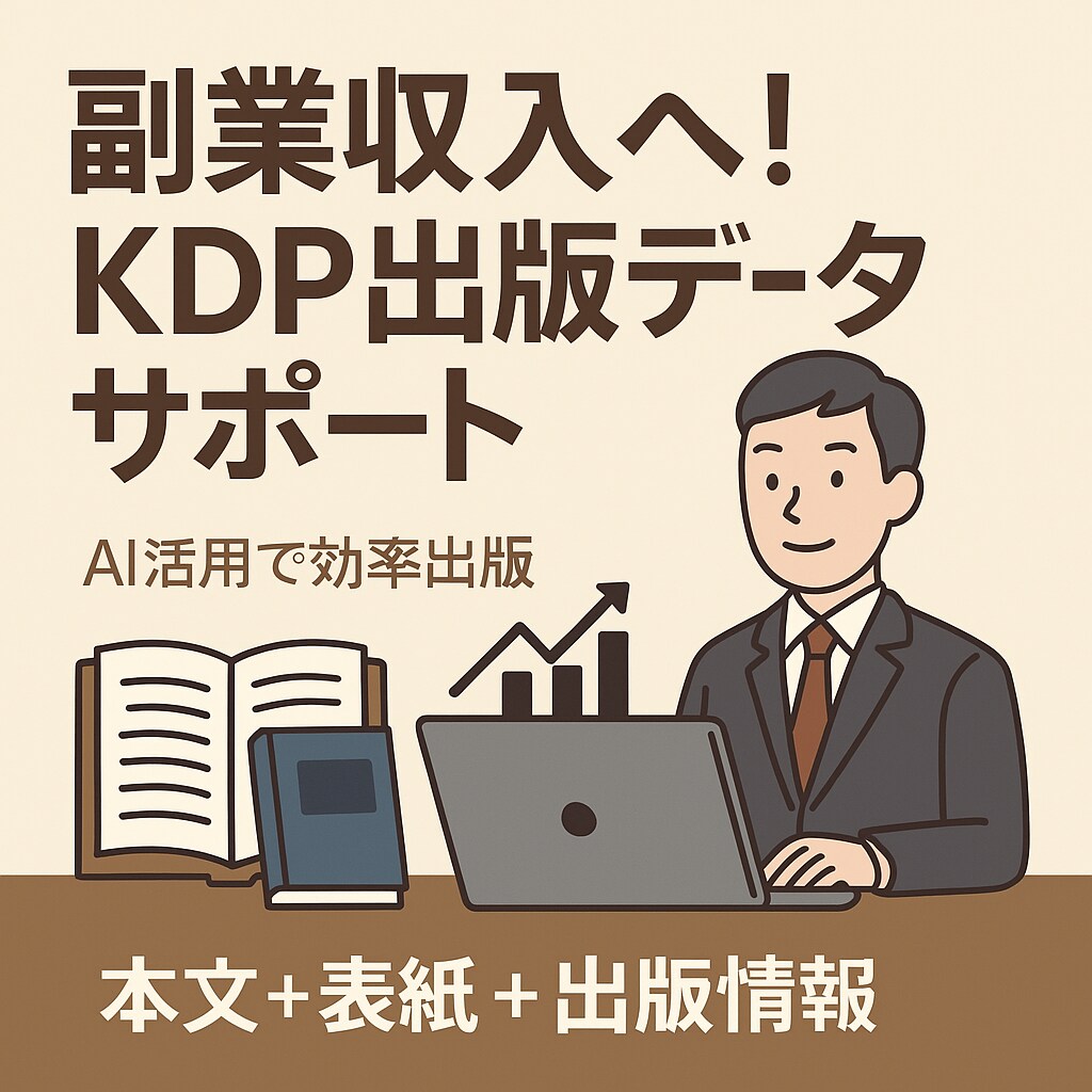 副業収入へ！KDP出版データサポートします 数で勝負するKDP戦略！出版データ作成を効率サポート イメージ1