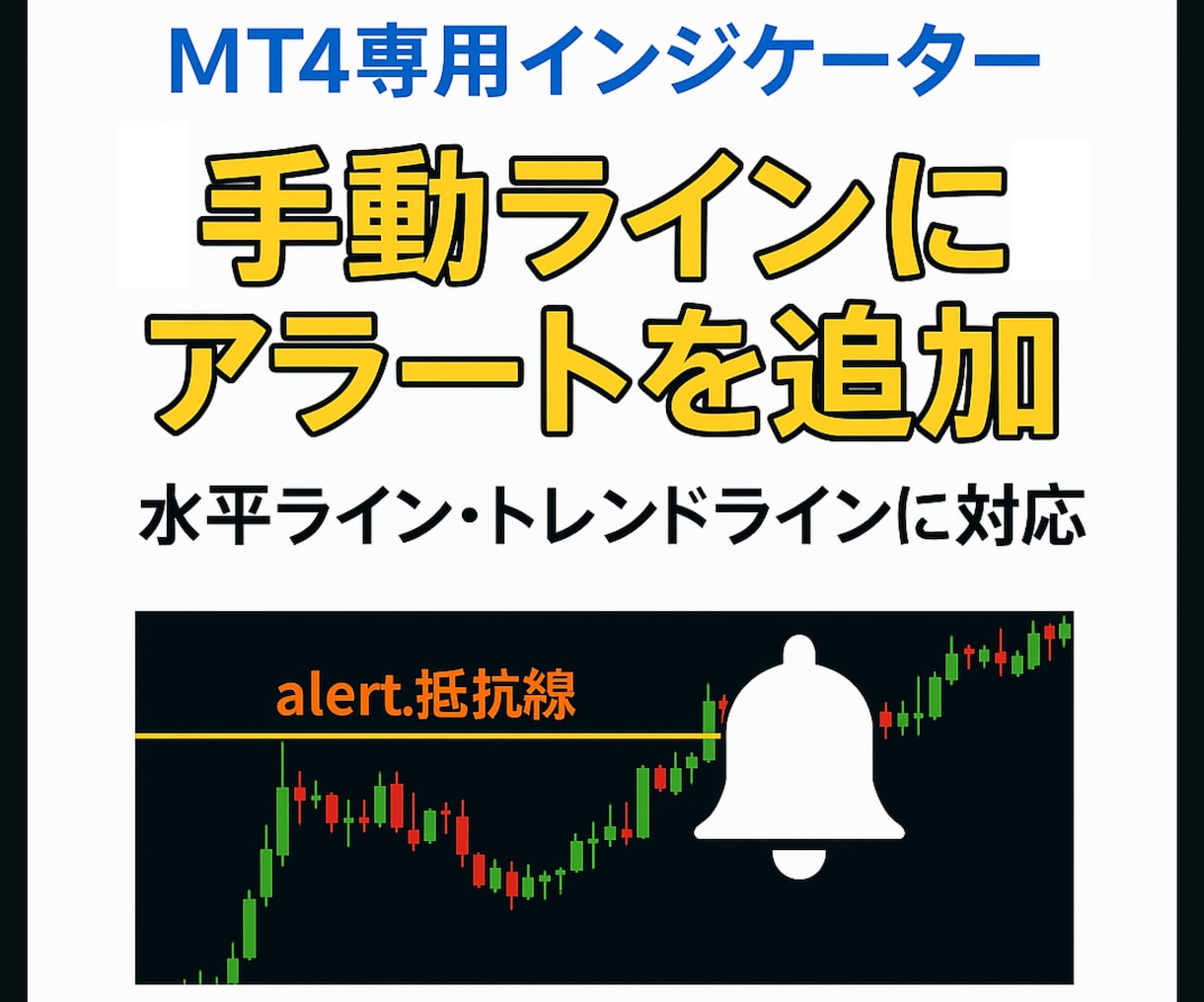 MT4多機能アラートインジケーターツール提供します 手動ラインに自由に設定可能！Discord,LINE通知対応 イメージ1