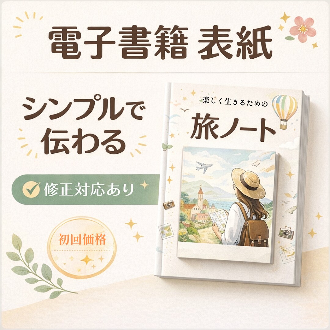 初回限定｜電子書籍表紙デザイン制作します 一目で伝わるシンプルな表紙を制作 イメージ1