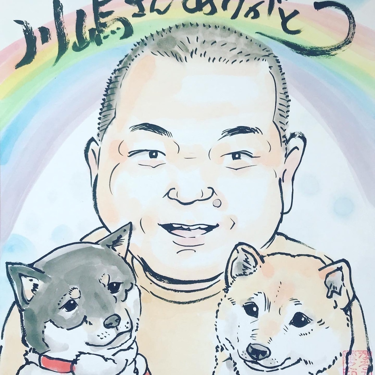 素敵な記念に！優しい手描きの似顔絵お届けします 25年の実績！約4万人を描いた絵師が水彩で描く色紙似顔絵 イメージ6