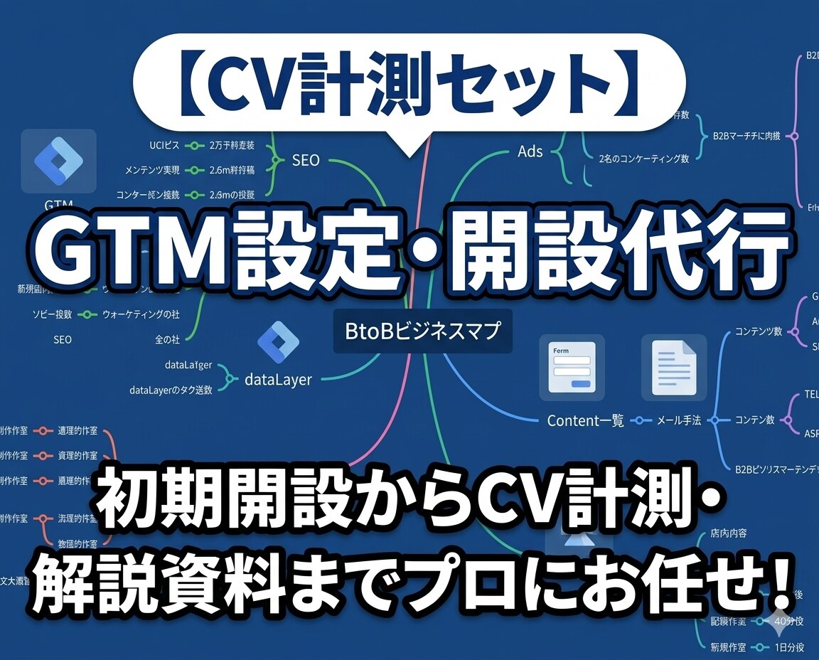格安GTM設定代行！AI時代のデータ基盤を作ります マーケ体制構築に必要なGA4もセットで対応可能です！ イメージ1
