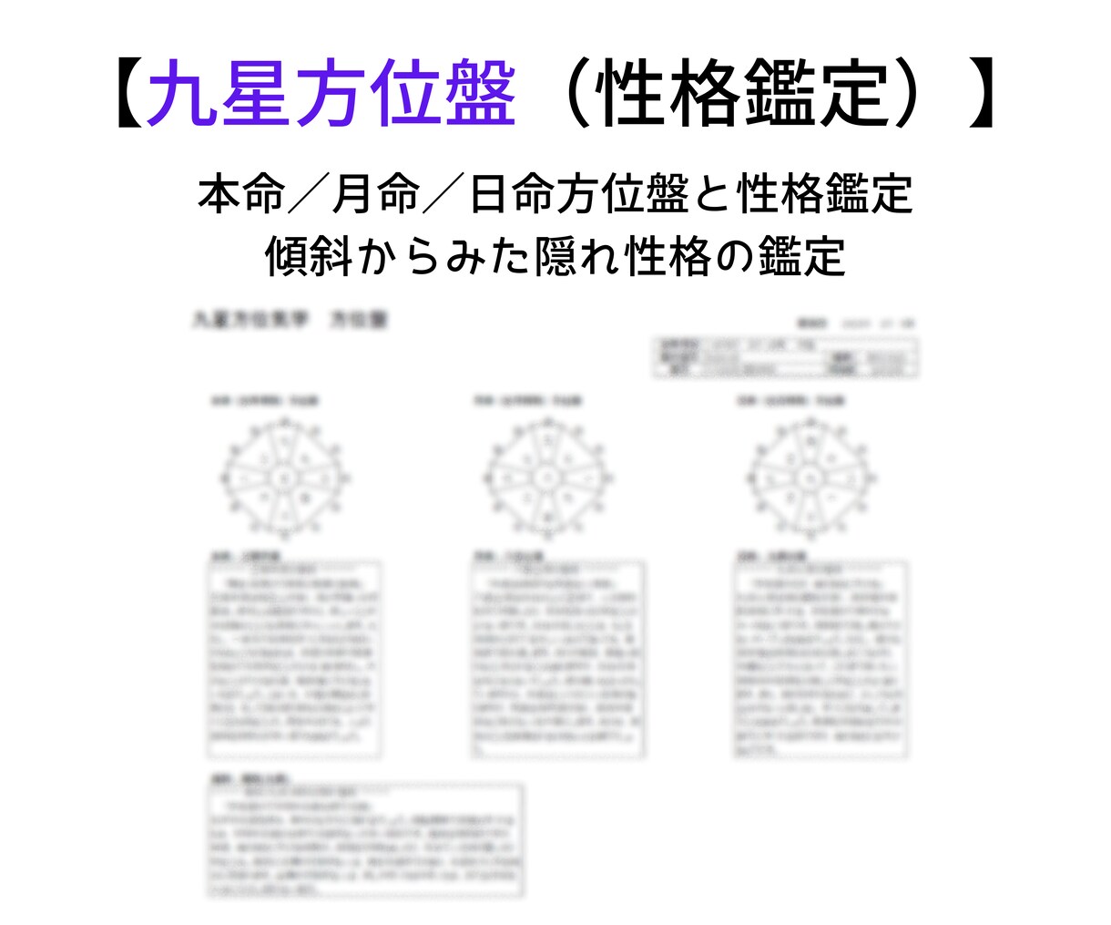 九星気学で方位鑑定＆日運バイオリズムを診断します 性格＊仕事運＊金運＊健康運＊恋愛傾向＊開運成就の秘訣も鑑定！ イメージ4