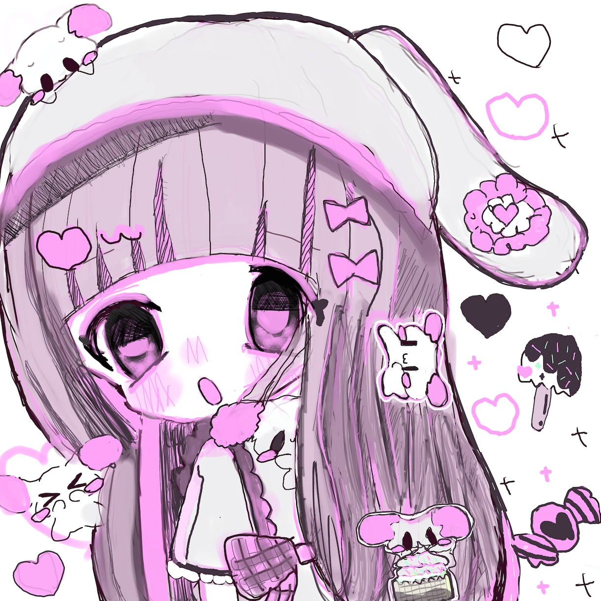 アイコンイラストや一枚絵あまあいおゆめお届けします 不思議であまあいお夢にようこそ イメージ1