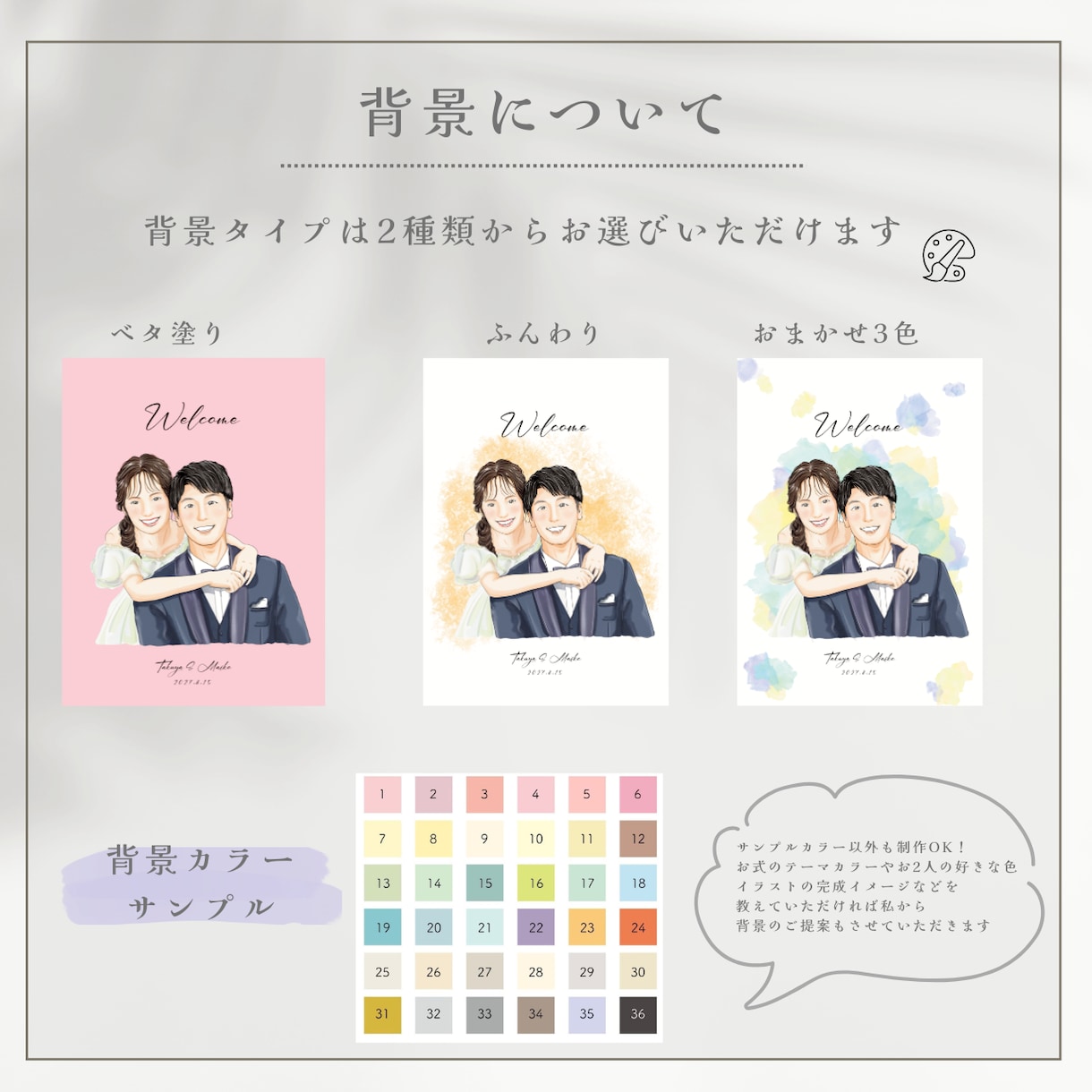 結婚式を彩る◎おしゃれなウェルカムボード描きます ペーパーアイテにも活躍！式後も楽しめるウェディングイラスト イメージ8