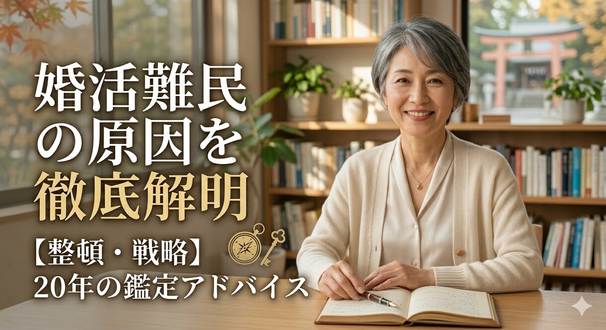 婚活難民の原因を徹底解明します 成婚戦略！20年の鑑定でアドバイス イメージ1