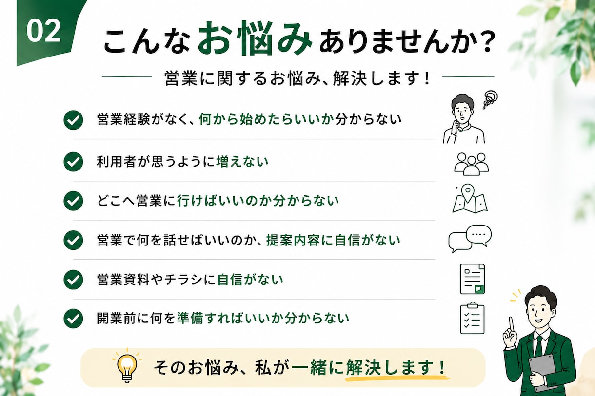 介護事業所の営業戦略を支援します 開業後の営業活動を一緒に考えます イメージ2