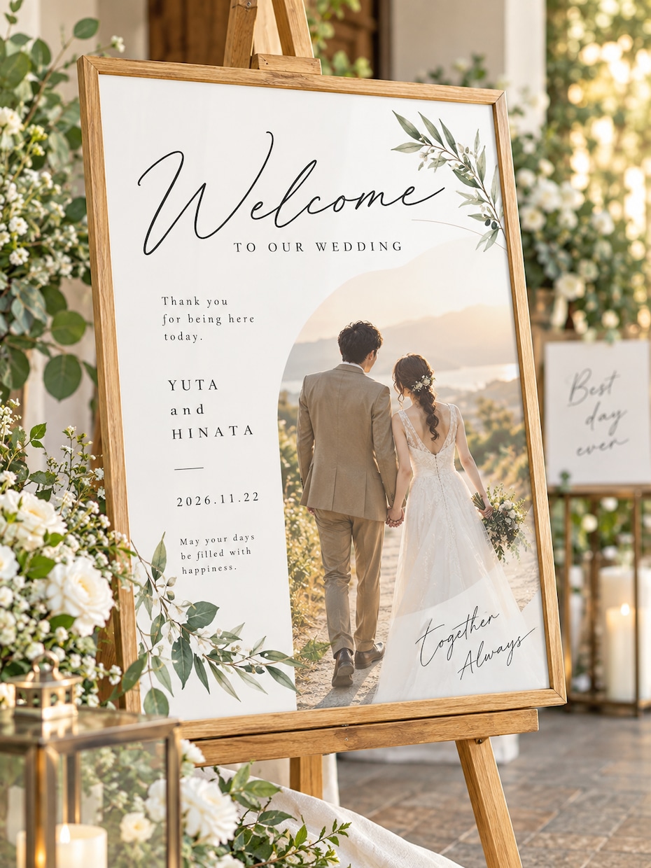 ウェルカムボードを丁寧にデザインします 結婚式の一日を彩るオーダーメイドデザイン イメージ2