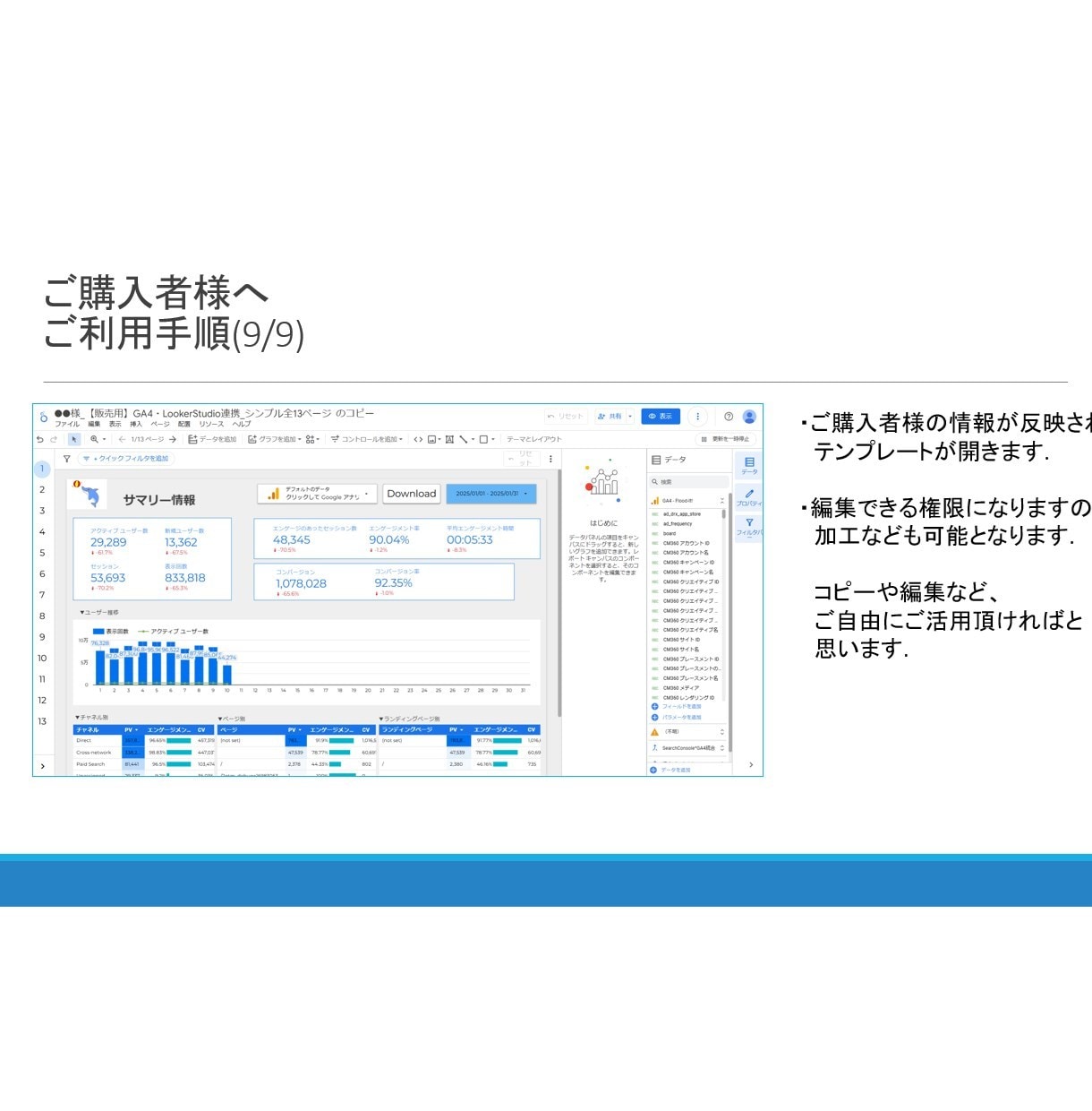 資料付）LookerStudioレポート提供します 2025年ウェブ解析士手順書、サマリ資料付きで最安！ イメージ8