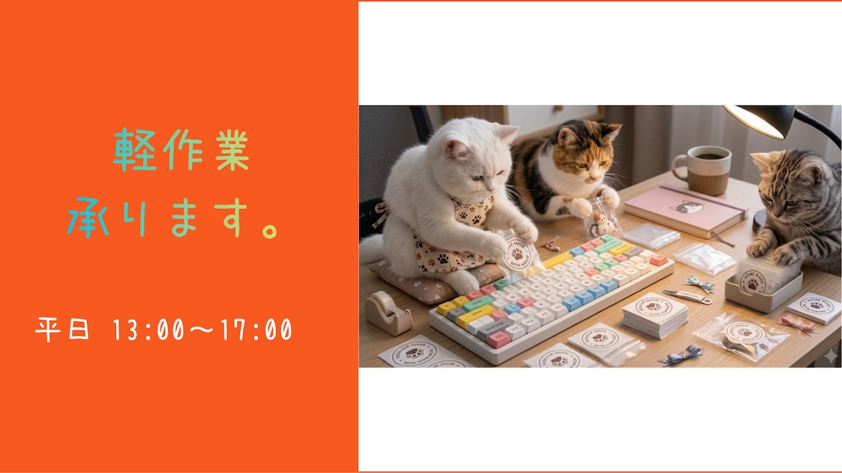 軽作業うけたまわります 封入・シール貼り等の内職作業！ひとつひとつ丁寧に仕上げます イメージ1