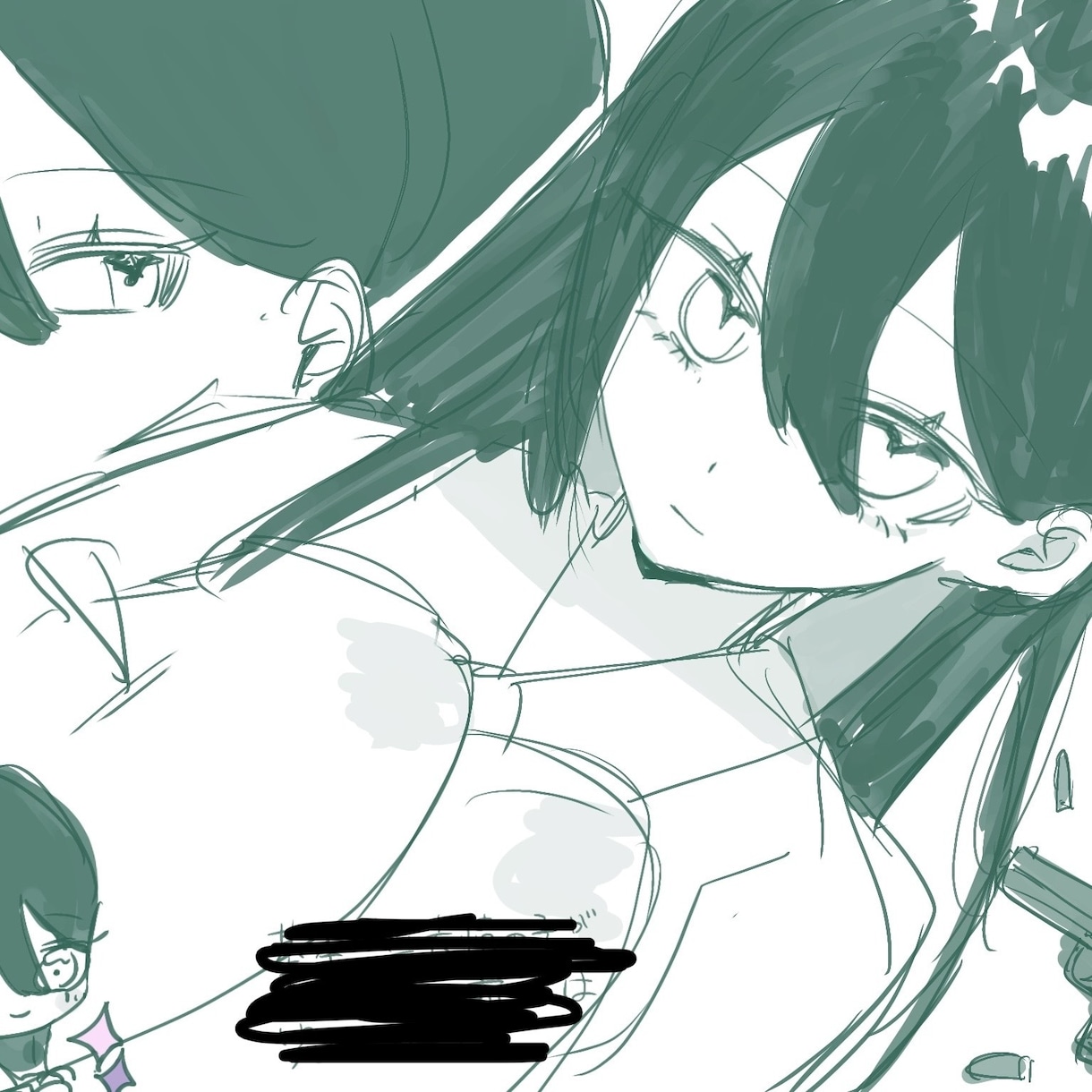簡易の詰め込みイラスト描きます ラフ提出・修正なしの完全おまかせ イメージ1