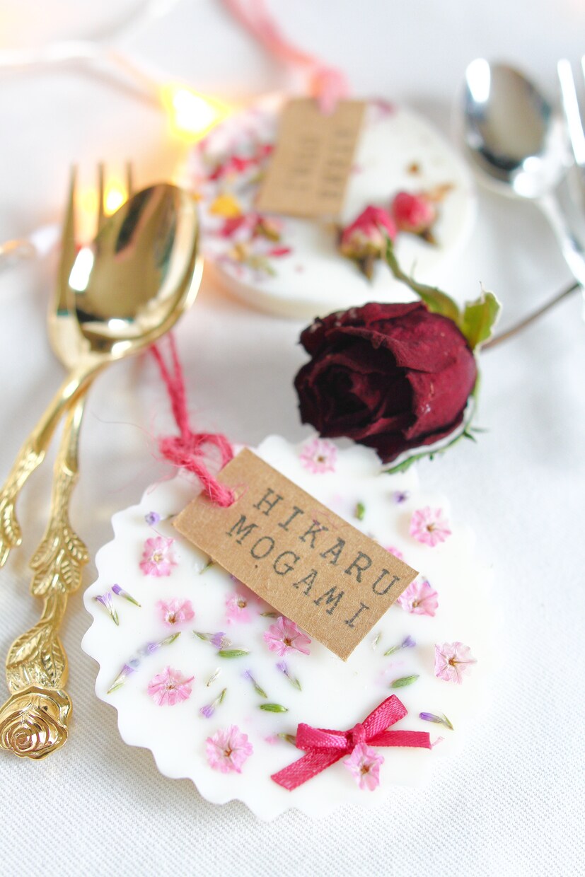 結婚式のゲストの席札キャンドルサシェで作ります 大切なウェディングにもうワンアクセント♡ イメージ3