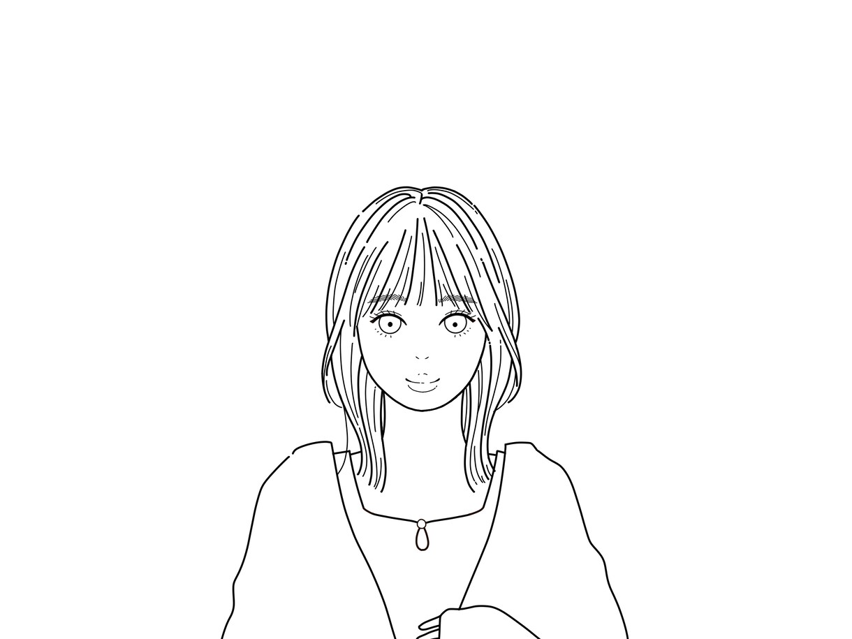 可愛い女の子のアイコン描きます シンプルかわいい、韓国風のイラストです♪ イメージ1