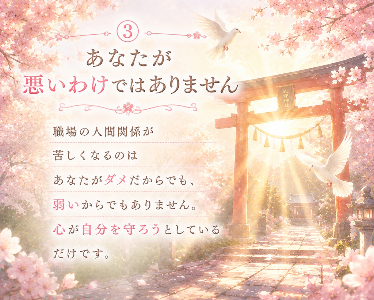 霊感オラクル鑑定✨今必要な愛のメッセージを届けます 『また嫌われた…？』職場になじめず、不安が止まらないあなたへ イメージ3