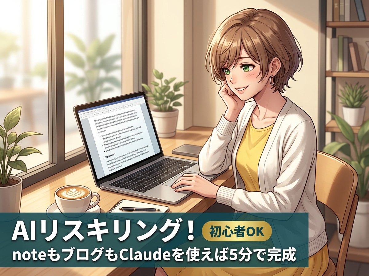 Claudeでnote・ブログ爆速執筆できます 何を書こうか悩む夜は終わり。Claudeで5分、note完成 イメージ1