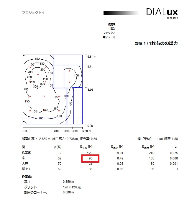照明シミュレーションにより明るさ検討を行います DIALuxを用いて部屋の光環境を数値化可能！ イメージ2