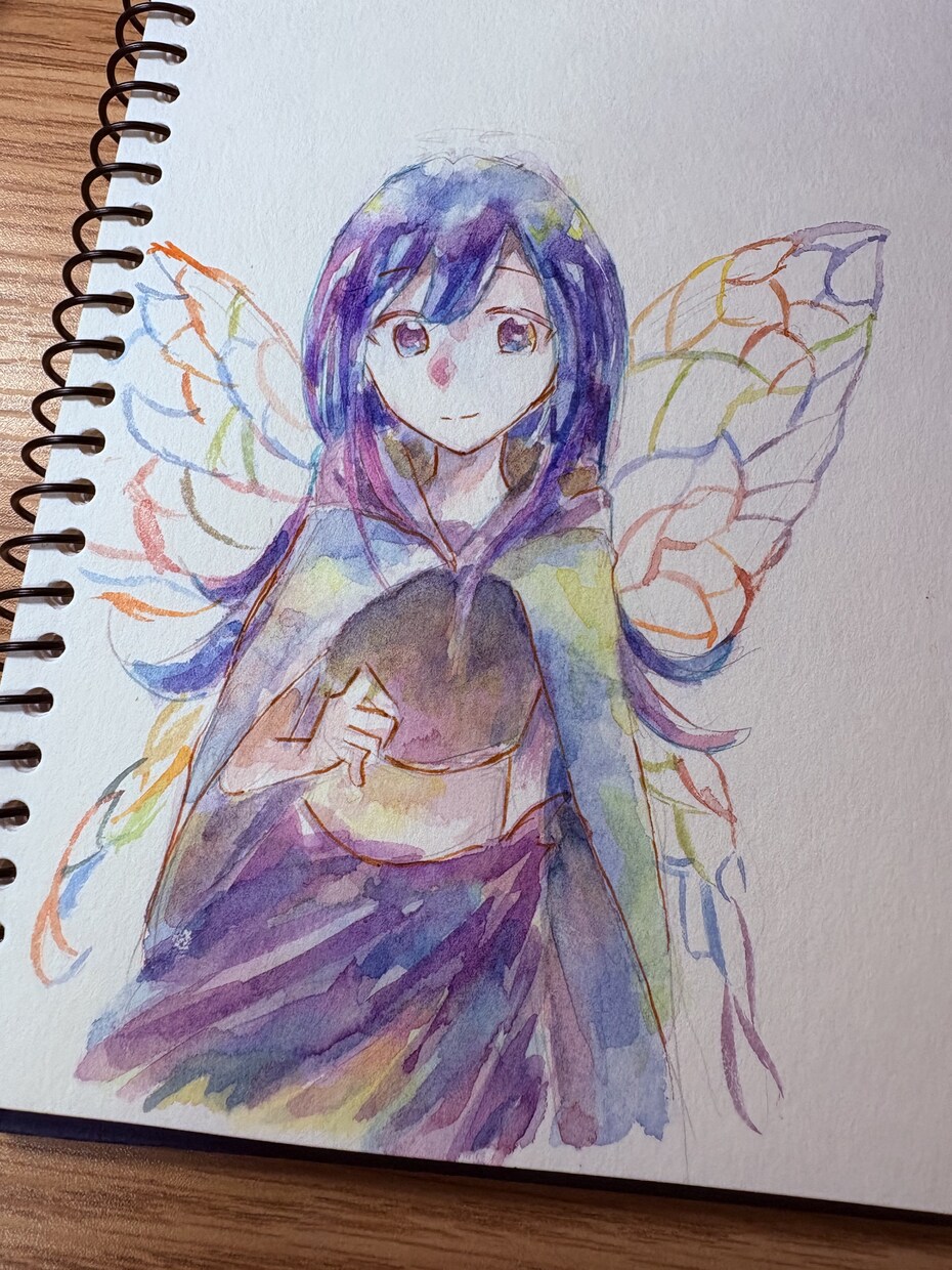 アナログのアイコン描きます 最短1日！一色をベースに水彩で人物を描きます♪ イメージ1
