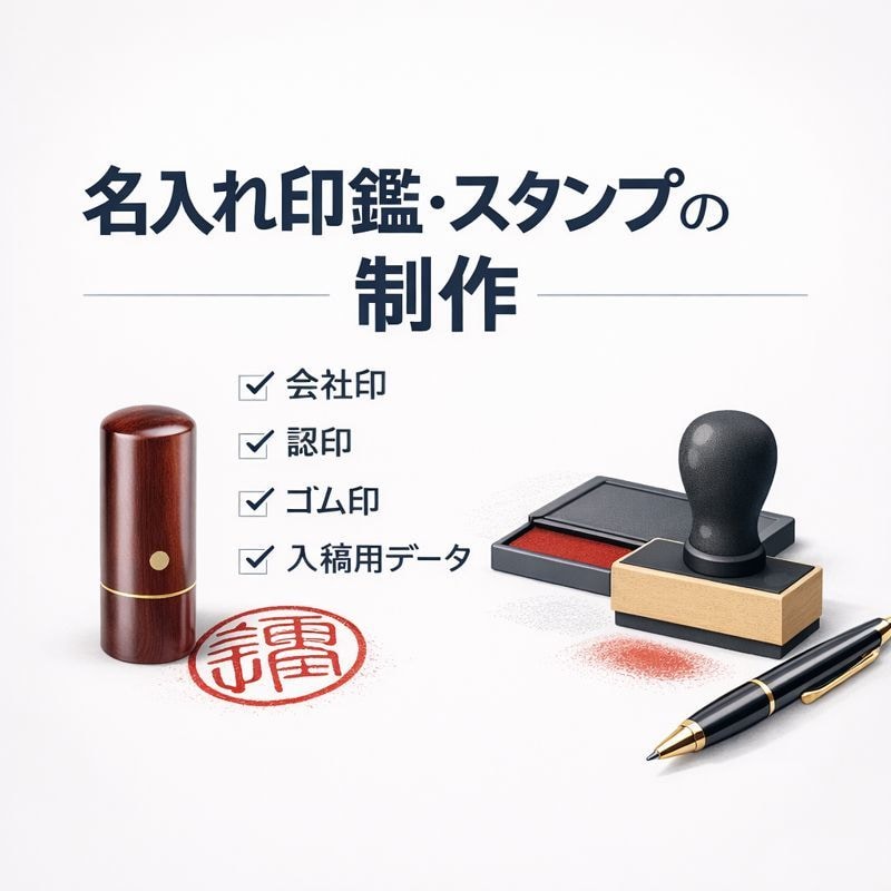 実務や日常で使える印鑑・スタンプをお作りします 印鑑製作＆入稿用データどちらも承ります【見積必須】 イメージ1
