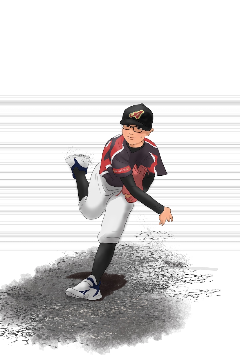 漫画風スポーツイラストをお描きします スポーツ漫画のカラー表紙みたいに主人公な我が子をかざりましょ イメージ2