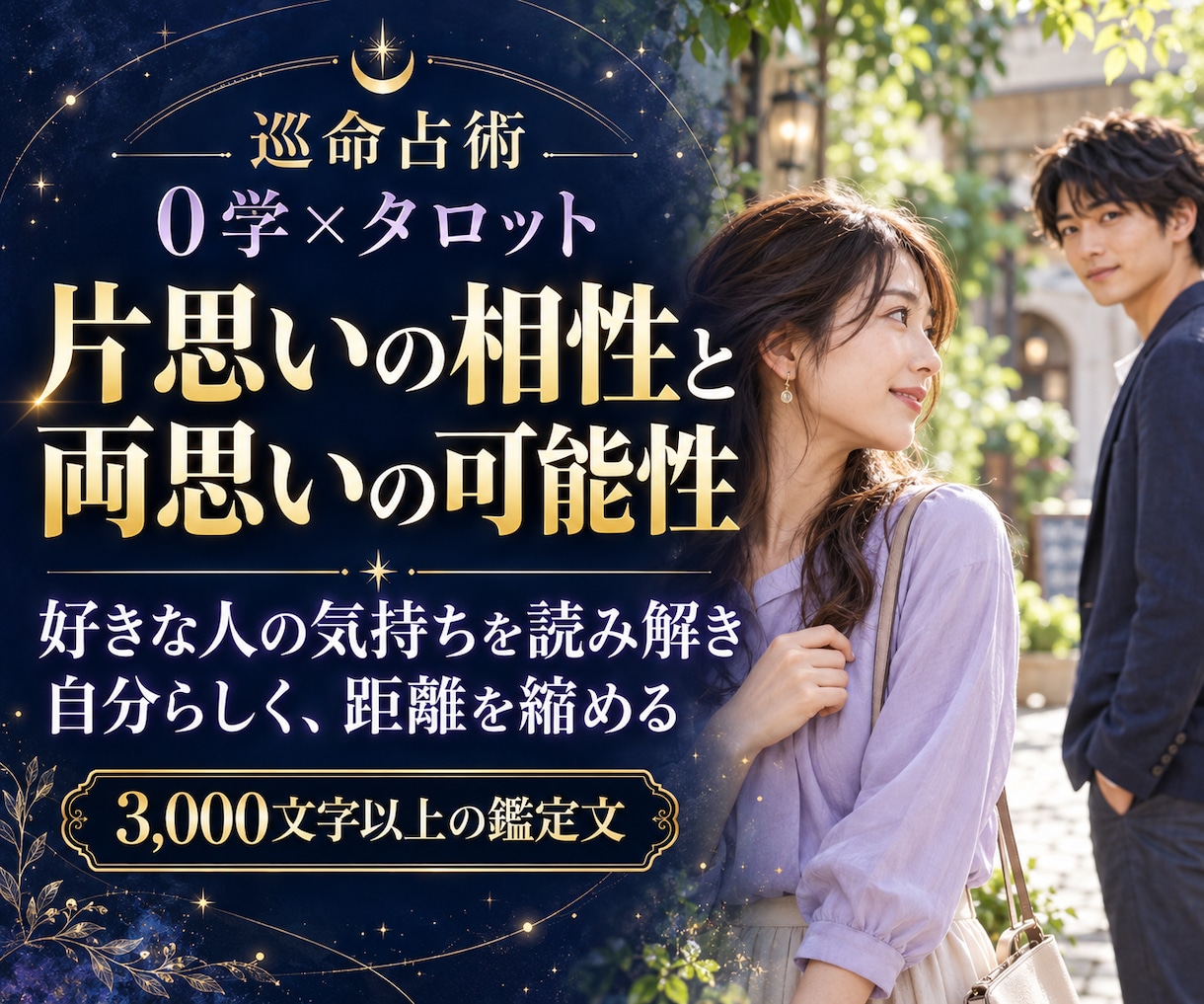 24h以内｜片思いの相性と両思いの可能性を占います 好きな人の気持ちを読み解き、自分らしく距離を縮めるための鑑定 イメージ1