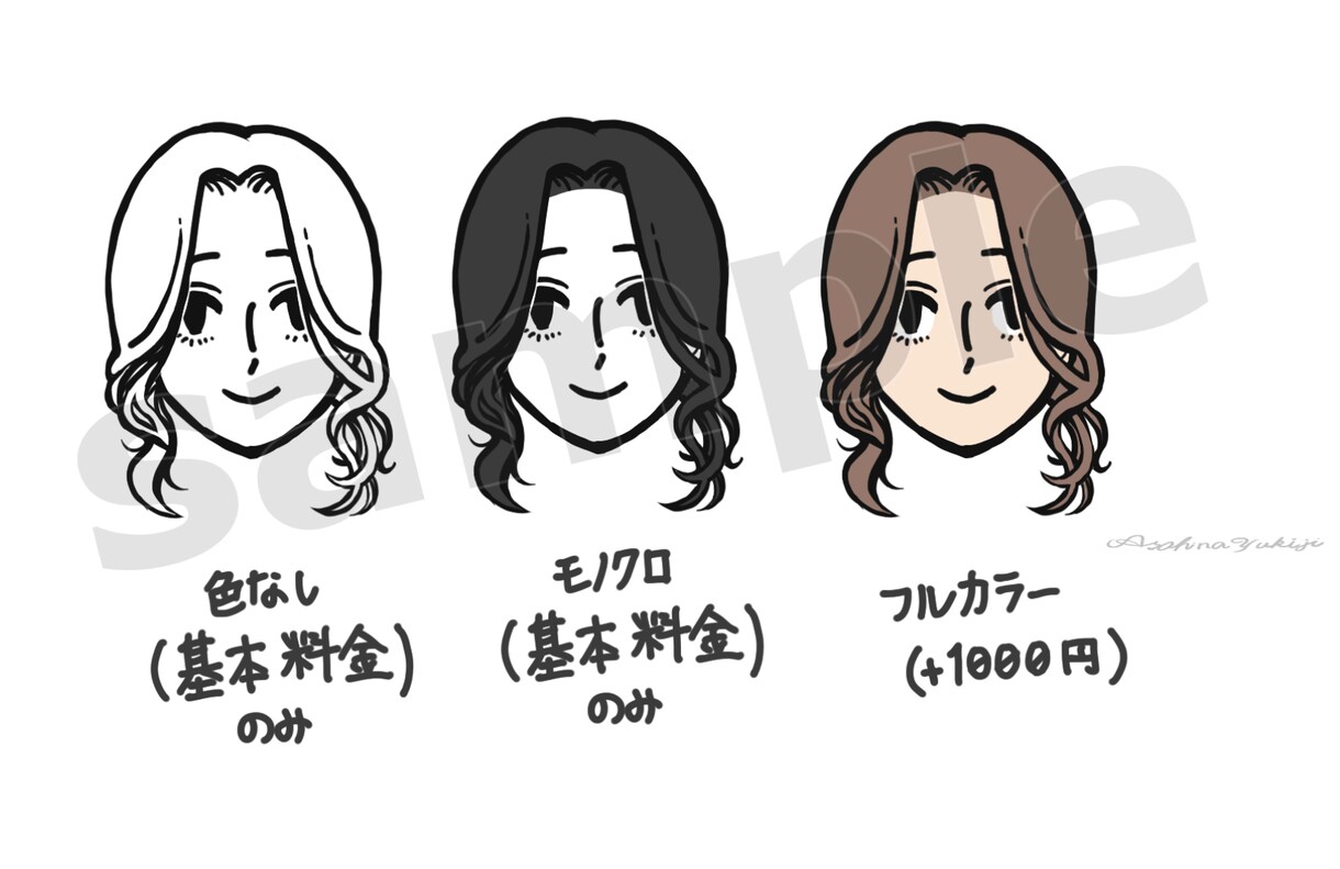 あなただけのシンプル似顔絵イラストをお描きします SNSやブログアイコンをシンプル&お洒落なイメージに。 イメージ2
