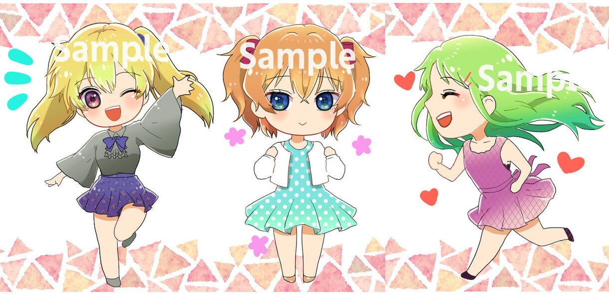 可愛いミニキャラ描きます SNSやyoutubeなどでご使用いただけるミニキャラです イメージ3