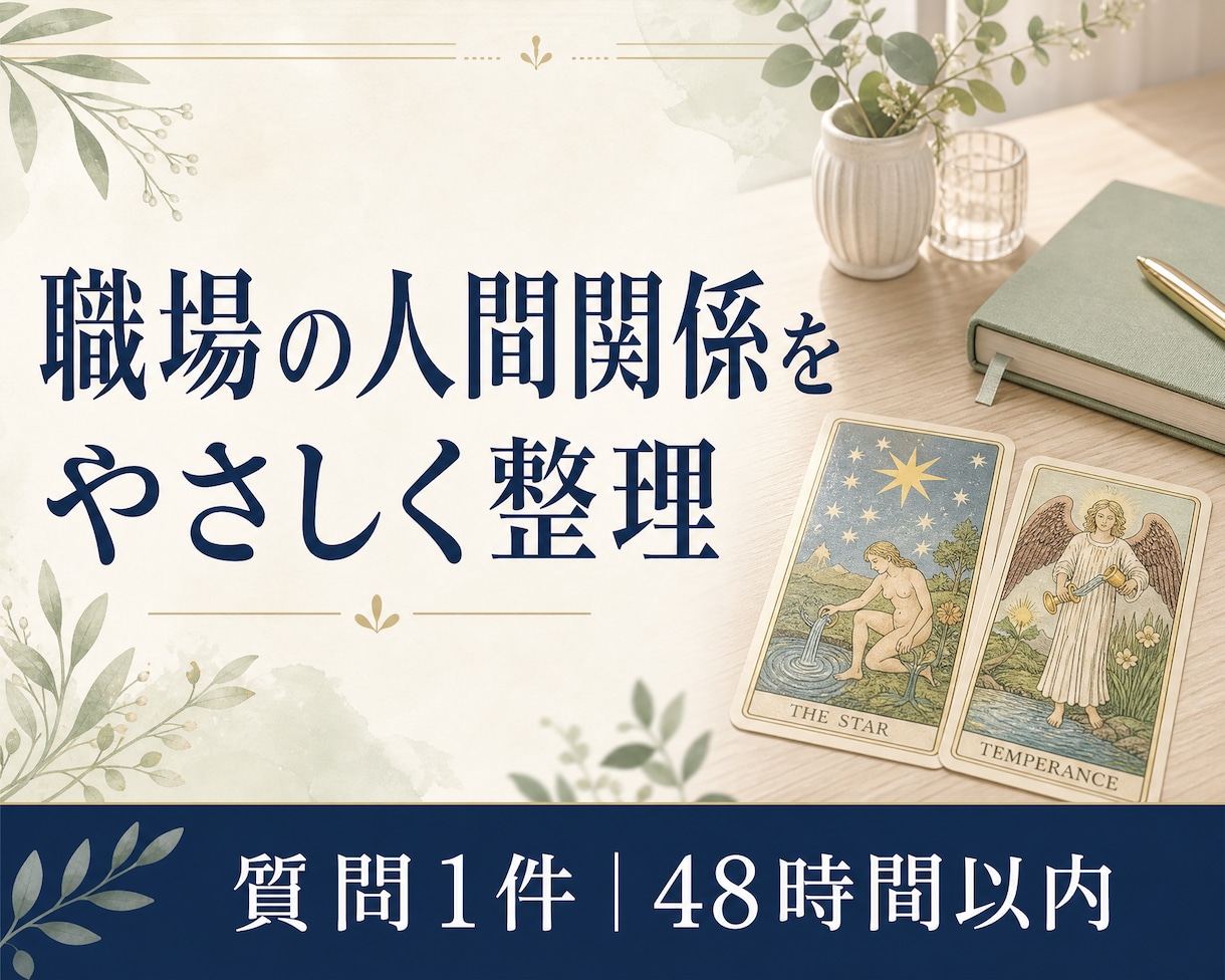 タロットで職場の人間関係を読み解きます 無理をしすぎず、働きやすい関わり方を考える。 イメージ1