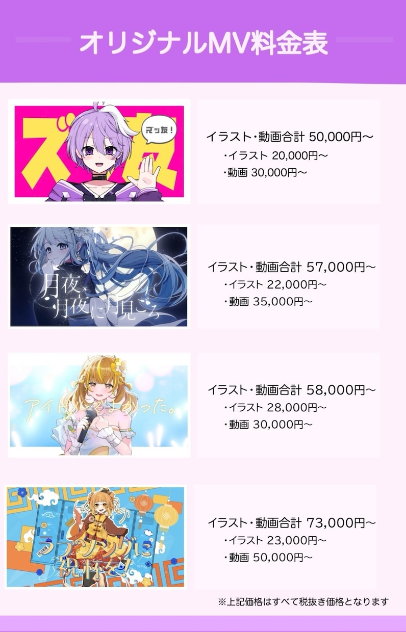 歌ってみた動画 MVをイラスト込みで制作致します 本家寄せからオリジナル曲まで承ります！ イメージ2